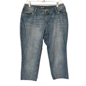 J. Jill Jeans Women's Size 12P Light Blue Mid Rise Straight Leg Cropped